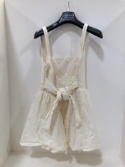 HOUSEOFCB FLORIANNE IVORY BOW MINI DRESS PLUS SIZE L+ - RRP £159