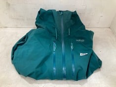 RAB SPARK WATERPROOF WOMENS JACKET SIZE 14 IN GREEN - RRP £160