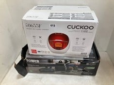 CUCKOO CR0655F ELECTRIC RICE COOKER 1.08L AND TOWER GRAPHITE 5 PIECE NON-STICK PAN SET