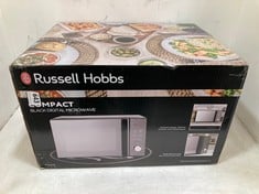 RUSSELL HOBBS COMPACT BLACK DIGITAL MICROWAVE 20L 800W MODEL NO - RHM2076B