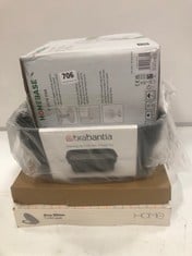 4 X HOME ITEMS TO INCLUDE BRABANTIA WASHING UP BOWL WITH DRYING TRAY IN BLACK