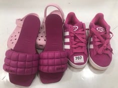 3 X SHOES TO INCLUDE HAVAIANAS PINK SLIP SANDALS IN SIZE 41-42