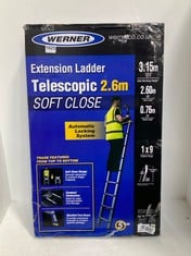 WERNER EXTENSION LADDER TELESCOPIC SOFT CLOSE 2.6M RRP: £134.99