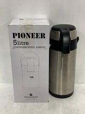 2 X GRUNWERG PIONEER 5L STAINLESS STEEL AIRPOT