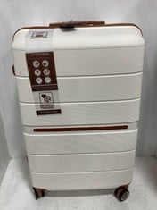 BRITISH TRAVELLER CREAM 4 WHEEL TRAVEL CASE