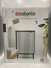 BRABANTIA TOUCH BIN HI WITH 2 INNER BUCKETS 2 X 30L