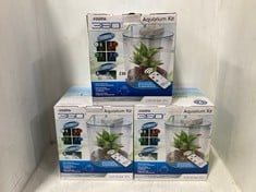 3 X MARINA 360° AQUARIUM KIT 10L FISH TANK