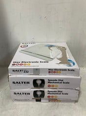 2 X SALTER SPEEDO DIAL MECHANICAL SCALE TO INCLUDE 2 X SALTER MAX ELECTRONIC SCALE