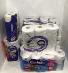 6 X ASSORTED TOILET ROLLS TO INCLUDE ANDREX ULTIMATE QUILTS PREMIUM SKIN COMFORT 9 XL TOILET ROLLS