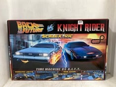 SCALEXTRIC 1980S TV BACK TO THE FUTURE VS KNIGHT RIDER RACE SET C1431M - RRP £159.99