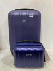 WITTCHEN BLUE 4 WHEEL TRAVEL CASE TO INCLUDE WITTCHEN BLUE COSMETIC CASE