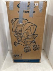 GRACO STADIUM DUO TANDEM DOUBLE PUSHCHAIR BLACK/GREY - RRP £159