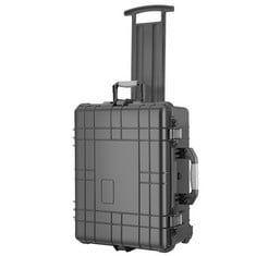 TECTAKE DURABLE HARDSHELL TRAVEL CASE WITH 3 FOAM INSERTS 45 X 26 X 58CM 405019