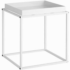 2 X TECTAKE CAMBRIDGE BEDSIDE TABLES WHITE 404183