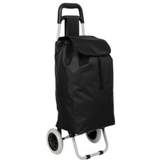 2 X TECTAKE FOLDING SHOPPING TROLLEY BLACK 401270