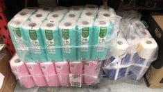 4 X ASSORTED TOILET ROLLS TO INCLUDE ANDREX FAMILY SOFT GENTLE CLEAN CARE 6 X 12 TOILET ROLLS