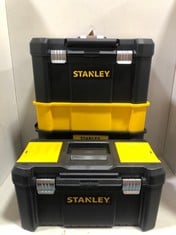 STANLEY ESSENTIAL ROLLING WORKSHOP WITH METAL LATCHES TO INCLUDE STANLEY ESSENTIAL TOOL BOX WITH METAL LATCHES