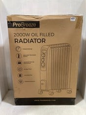 PROBREEZE 2000W ELECTRIC OIL FILLED RADIATOR