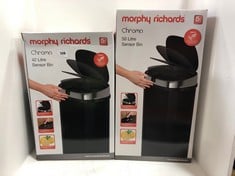 MORPHY RICHARDS CHROMA 42L SENSOR BIN TO INCLUDE MORPHY RICHARDS 50L SENSOR BIN