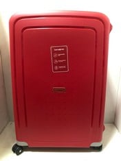 SAMSONITE RED 4 WHEEL SUITCASE