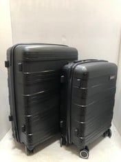 2 X ASSORTED CORONEL TAPIOCCA BLACK 4 WHEEL SUITCASE