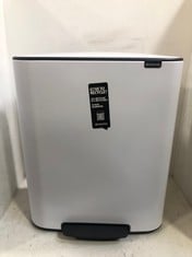 BRABANTIA BO PEDAL BIN WITH 1 INNER BUCKET 60 LITRE RRP- £210