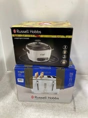 RUSSELL HOBBS INSPIRE WHITE 4 SLICE TOASTER TO INCLUDE RUSSELL HOBBS LARGE RICE COOKER