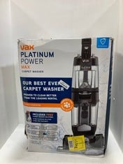 VAX PLATINUM POWER MAX CARPET CLEANER ECB1SPV1 - RRP £269