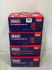 4 X SEALEY 12V OIL TRANSFER PUMP TP9312