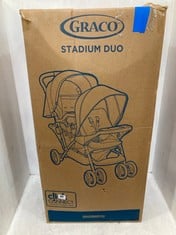 GRACO STADIUM DUO TANDEM DOUBLE PUSHCHAIR BLACK/GREY - RRP £159