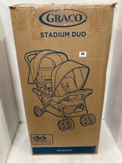 GRACO STADIUM DUO TANDEM DOUBLE PUSHCHAIR BLACK/GREY - RRP £159