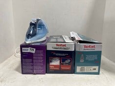 3 X ASSORTED TEFAL IRONS TO INCLUDE TEFAL ULTRAGLIDE ANTI-CALC PLUS