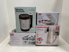 4 X ASSORTED KITCHEN APPLIANCES TO INCLUDE MORPHY RICHARDS COMPACT 1L SOUP MAKER