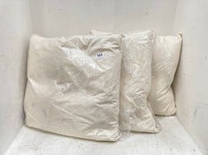 3 X FEATHER CUSHION INNER - CREAM - SQUARE 55 X 55CM - ITEM NO. CU0040 - RRP £45