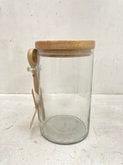 3 X KOSSI STORAGE JAR - CLEAR - LARGE 22 X 12.5CM (DIA) - ITEM NO. KJ0602 - RRP £135