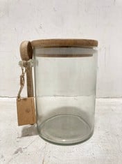 2X KOSSI STORAGE JAR - CLEAR - SMALL 16.5 X 11CM (DIA) - ITEM NO. KJ0601 - RRP £35