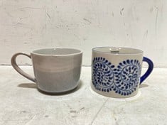 BOX OF ASSORTED ITEMS TO INCLUDE ESHANI MUG - INDIGO - SMALL - SET OF 2 - ITEM NO. EM2301 - RRP £25