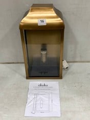 RIAD OUTDOOR LANTERN - ANTIQUE BRASS AND CLEAR - ONE SIZE - ITEM NO. RL0301 - RRP £195