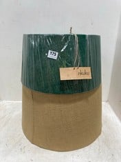 LAMPSHADE IN SHADE SAND TO INCLUDE DIA JUTE LAMP SHADE - GREEN - LARGE - ITEM NO. DS1903 (RRP £55)