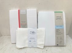 3 X ASSORTED JOHN LEWIS BEDDING TO INCLUDE JOHN LEWIS CRISP & FRESH ORGANIC COTTON DEEP FITTED SHEET - SUPERKING