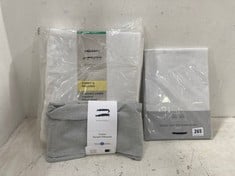 3 X ASSORTED JOHN LEWIS BEDDING TO INCLUDE JOHN LEWIS SINGLE SLOT TOP SHEER PANEL 150X100CM