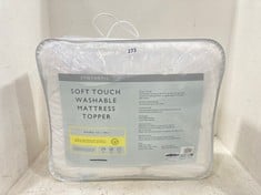 JOHN LEWIS SYNTHETIC SOFT TOUCH WASHABLE MATTRESS TOPPER DOUBLE - RRP £105