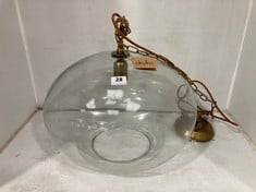 OTORO GLASS PENDANT - CLEAR GLASS - LARGE ROUND 32 X 45CM (DIAMETER) (OP1502) - RRP £250