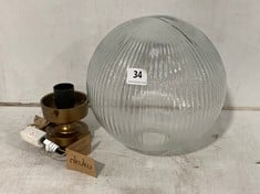 KONNIE BATHROOM CEILING LAMP GLOBE - CLEAR - ONE SIZE - (KL2601) - RRP £150