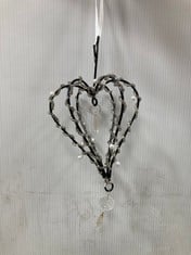 30 X STONE THE CROWS SM.3D HEART HANGER WITH BEADS - DIAMETER 8CM - TOTAL RRP £90