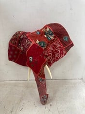 2 X STONE THE CROWS PATCH ELEPHANT HEAD - RED - 41X20X43CM