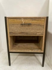 DASAI MANGO WOOD BEDSIDE TABLE - NATURAL - ONE SIZE - ITEM NO. DT2001 - RRP £350