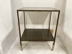 MAHI SIDE TABLE - ANTIQUE BRASS - 55 X 46 X 36CM (MS4501) - RRP £225