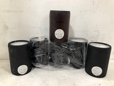 60 X STONE THE CROWS MEDIUM BLACK BAMBOO CANDLE - HGT 13CM - TOTAL RRP £180