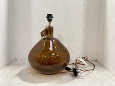 BABA GLASS LAMP - BURNT AMBER - LARGE WIDE (BL8201) - RRP £160